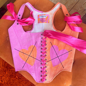 PINKY ORANGE HEART TOP